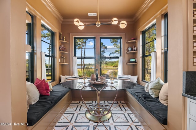 interior space featuring breakfast area