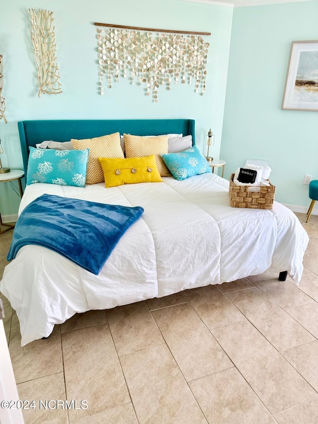 view of tiled bedroom