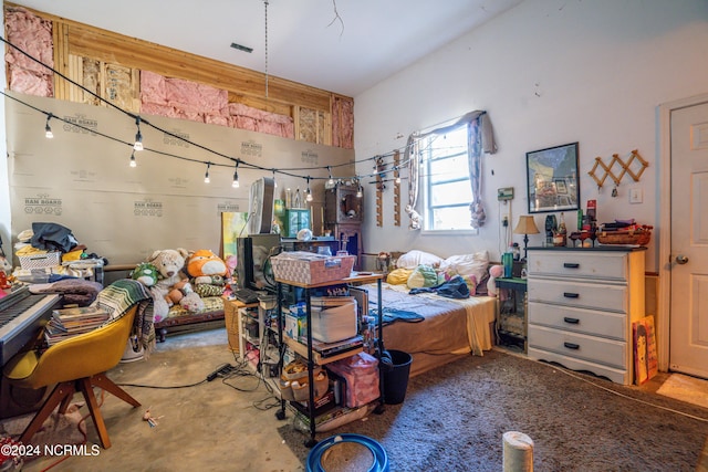 interior space featuring concrete floors