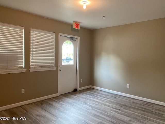 foyer entrance featuring light hardwood / wood-style flooring