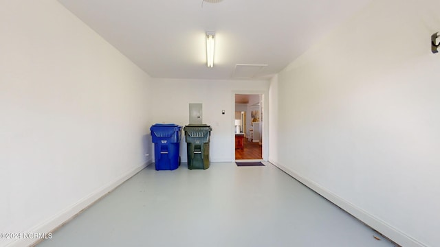 garage featuring electric panel