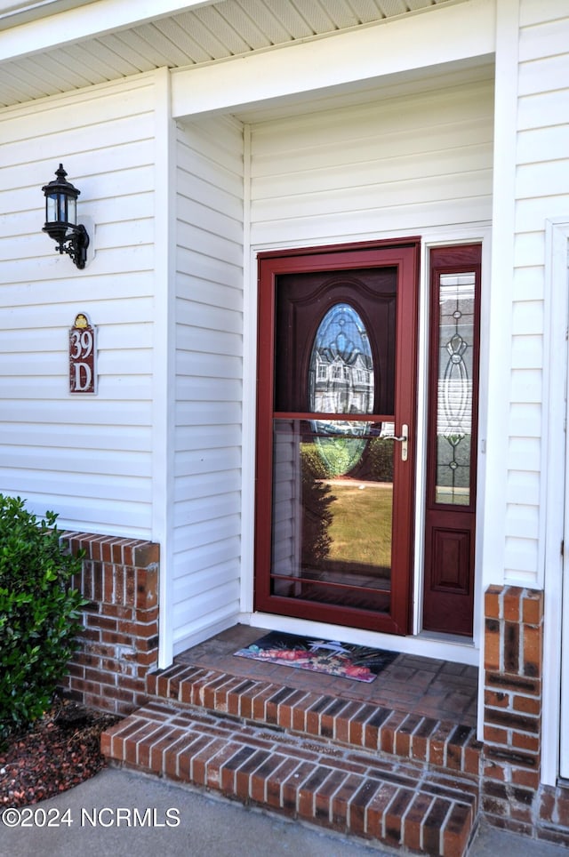 view of doorway to property