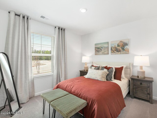 view of carpeted bedroom