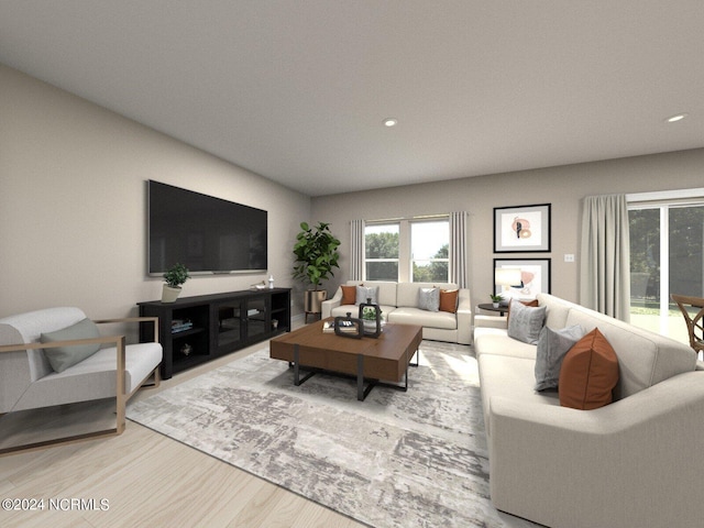 living room featuring hardwood / wood-style floors