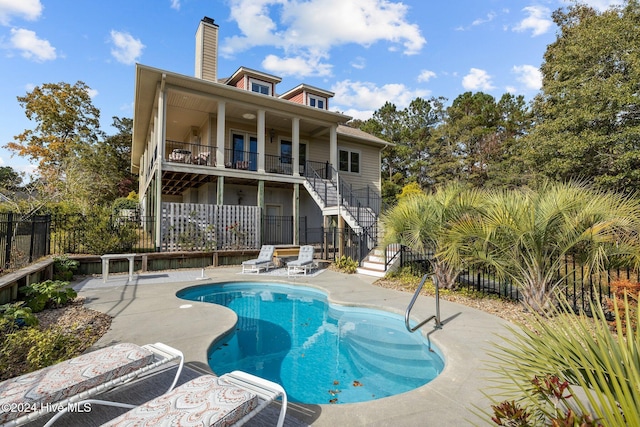 view of pool with a patio