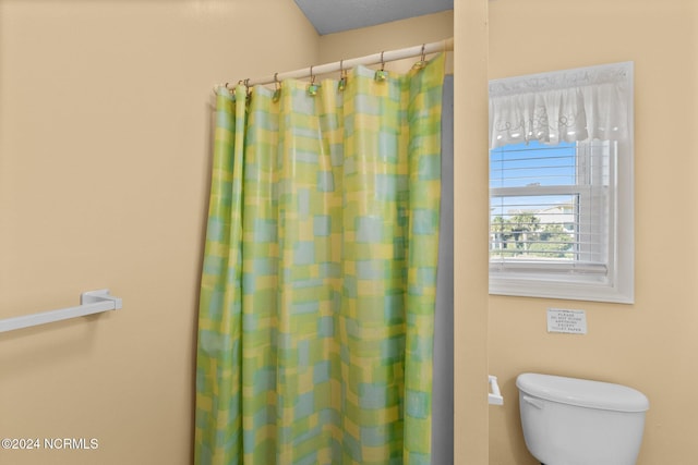 3307 Ocean Dr Unit 2, Emerald Isle, NC 28594 - full bath with toilet and curtained shower