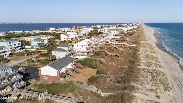 bird's eye view of unending shoreline