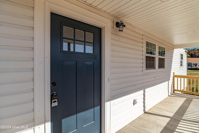 view of doorway to property