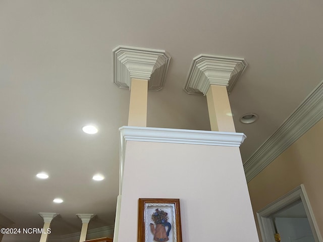 interior details featuring ornamental molding