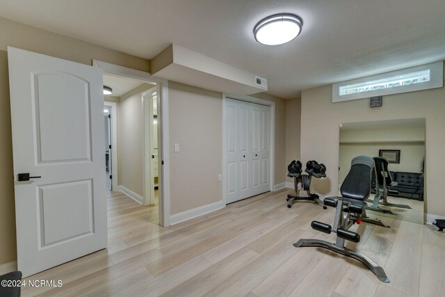 bedroom featuring ceiling fan and light wood-type flooring