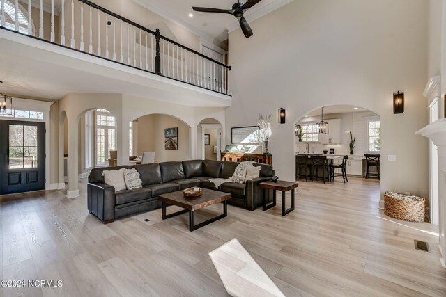 dining space with light wood-type flooring