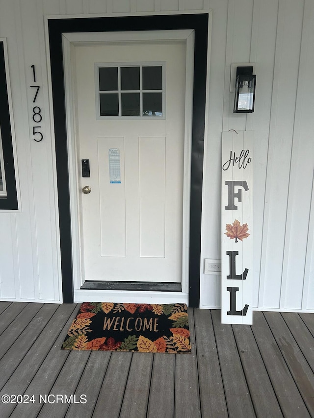 view of doorway to property