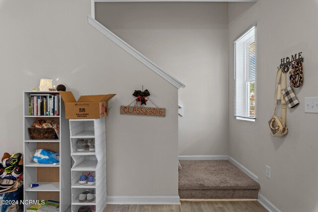 interior space featuring hardwood / wood-style floors