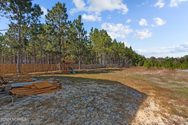 view of yard featuring a playground