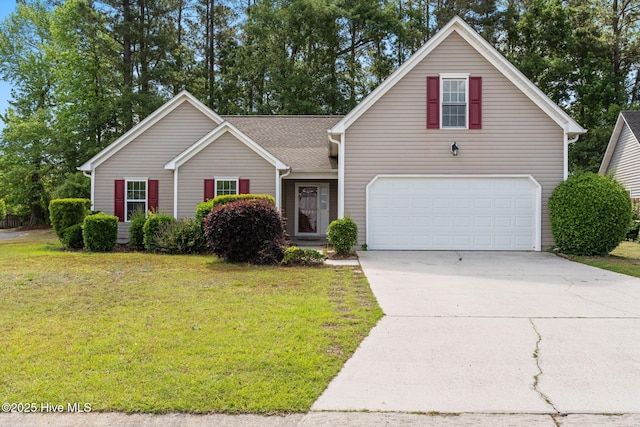 8525 Primm Forest Dr, Leland, NC 28451 - view of front of house featuring concrete driveway and a front lawn