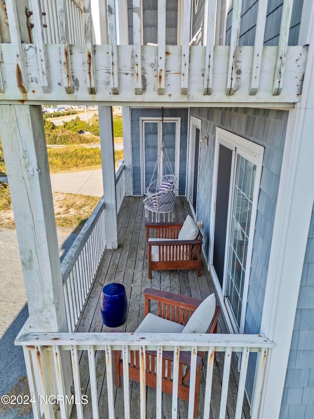 deck featuring french doors