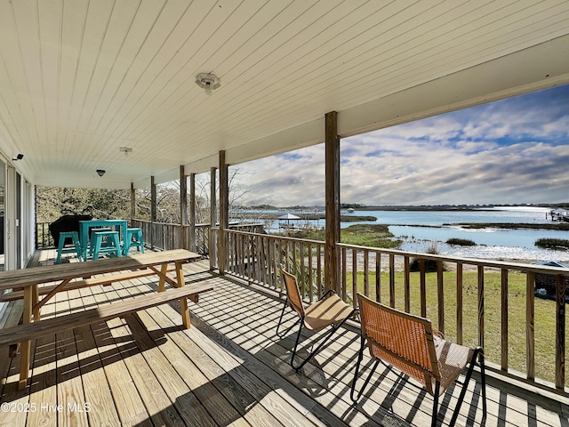 1324 Final Landing Ln, Wilmington, NC 28411 - deck with a water view