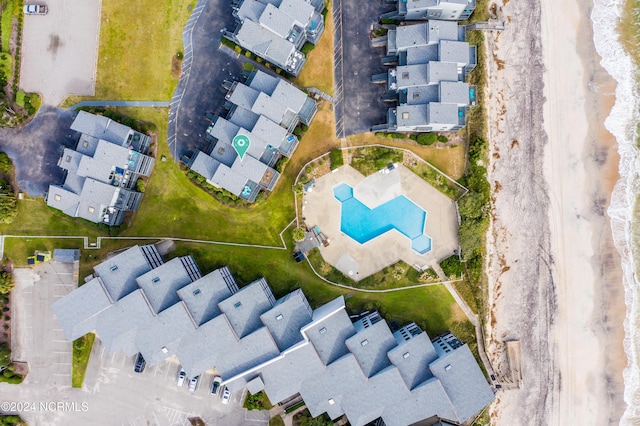 1928 New River Inlet Rd Unit 207, North Topsail Beach, NC 28460 - aerial perspective of suburban area with a pool area
