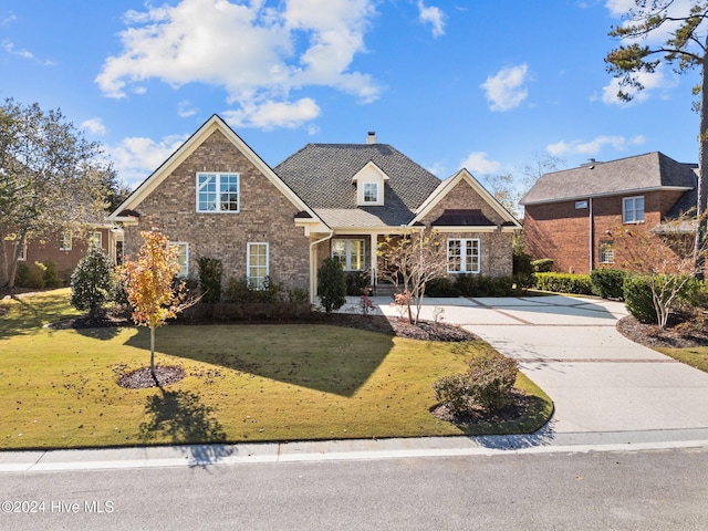 front of property featuring a front lawn