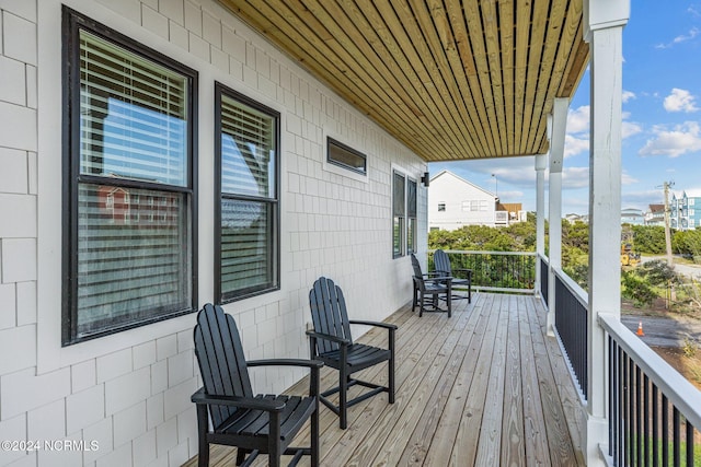 view of wooden deck