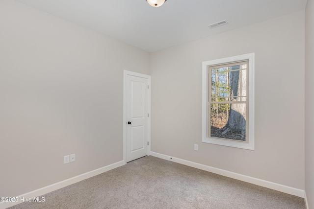 view of carpeted empty room