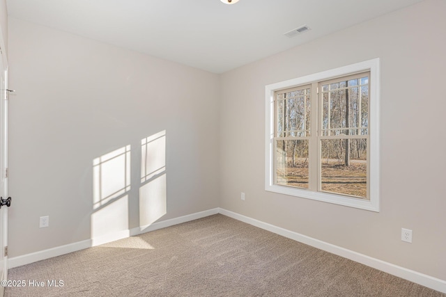 view of carpeted empty room