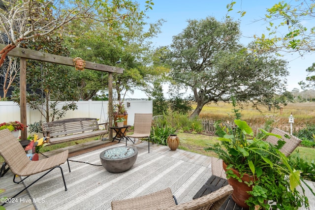 deck featuring a patio