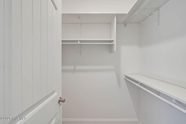 view of walk in closet