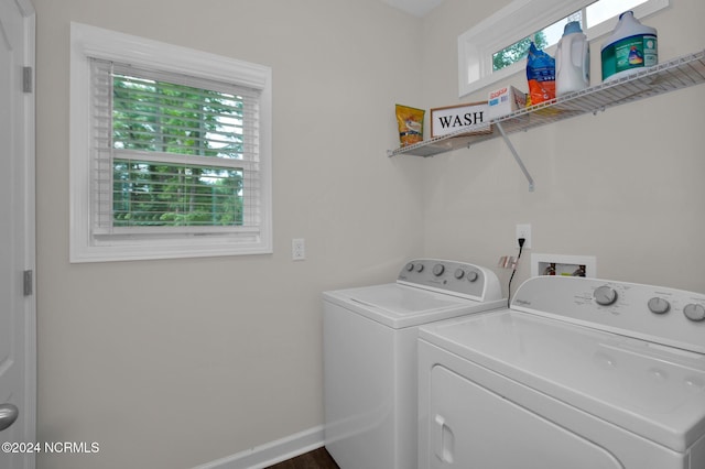 6639 Ramsey St, Fayetteville, NC 28311 - laundry room with washing machine and dryer and baseboards