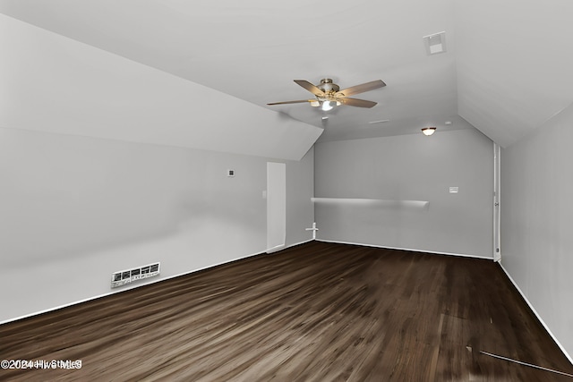6639 Ramsey St, Fayetteville, NC 28311 - bonus room with a ceiling fan, vaulted ceiling, and wood finished floors