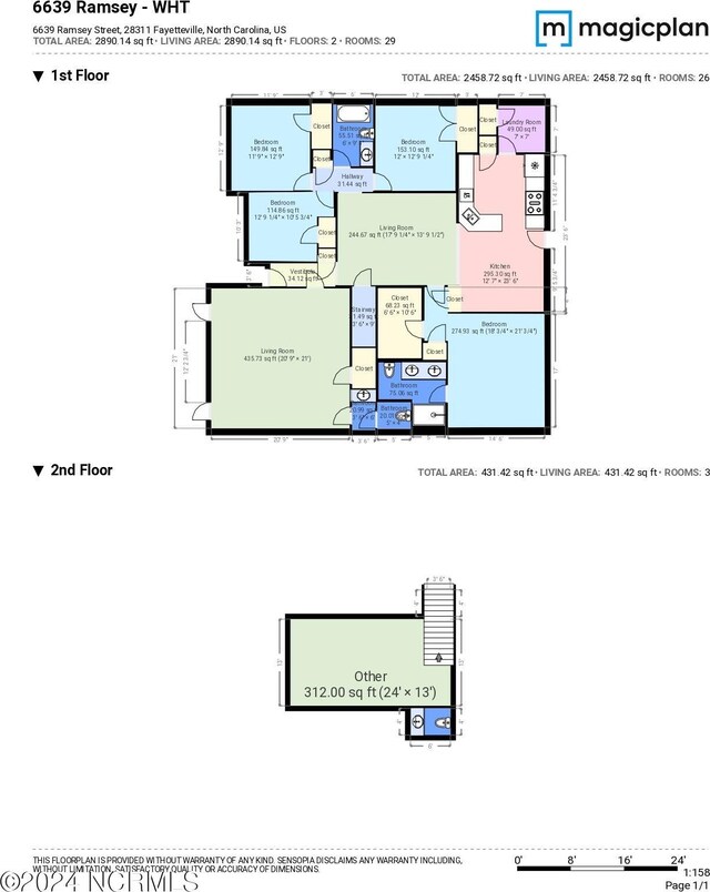 6639 Ramsey St, Fayetteville, NC 28311 - view of floor plan / room layout