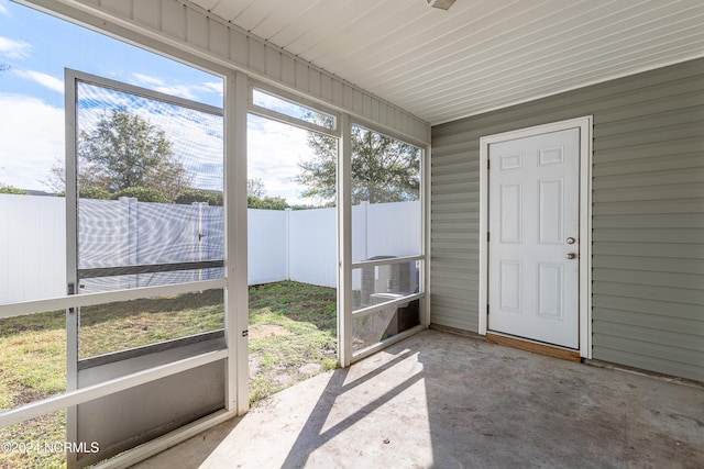 view of sunroom