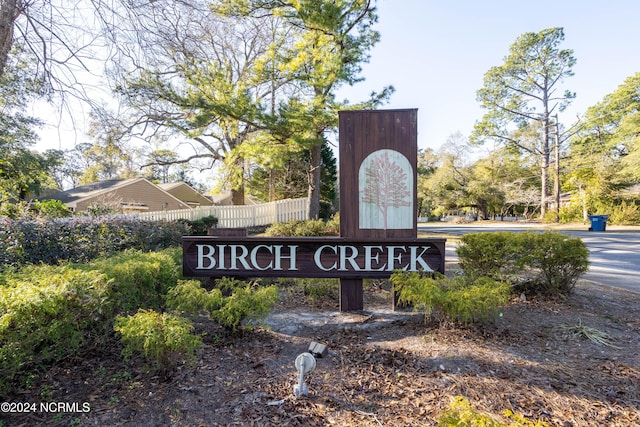 view of community sign