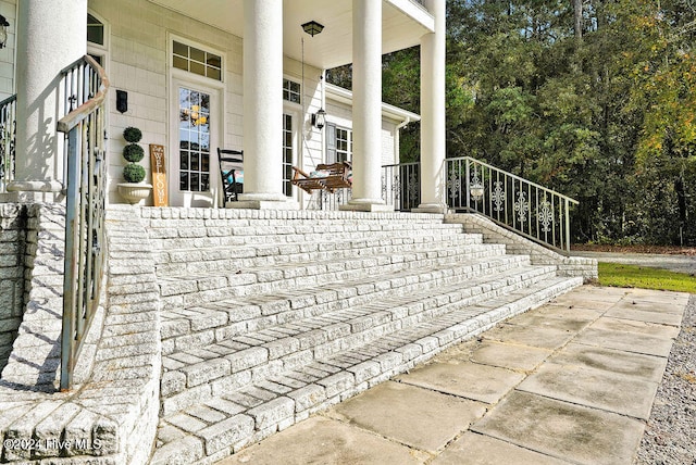 view of patio / terrace with a porch