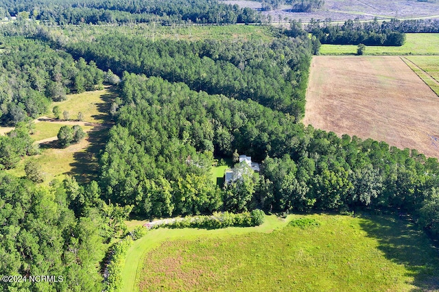 aerial view with a rural view