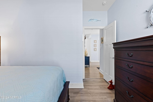 bedroom featuring light hardwood / wood-style flooring