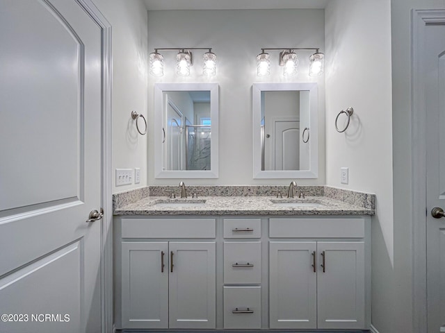 bathroom with vanity