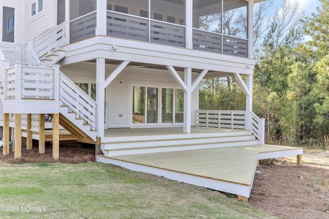 exterior space with a wooden deck