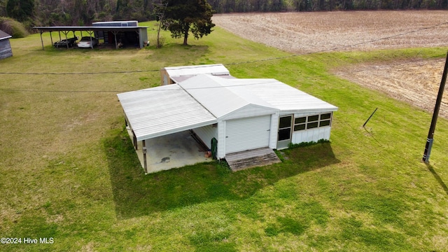 drone / aerial view featuring a rural view