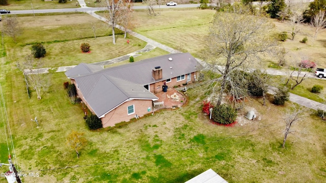 bird's eye view featuring a rural view