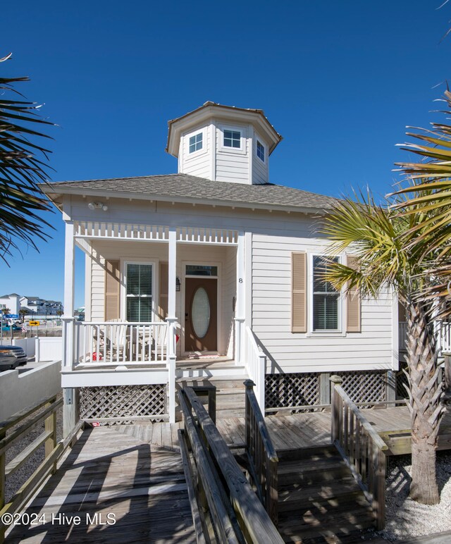 exterior space with a wooden deck