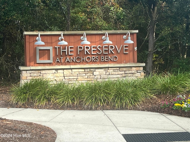 view of community sign