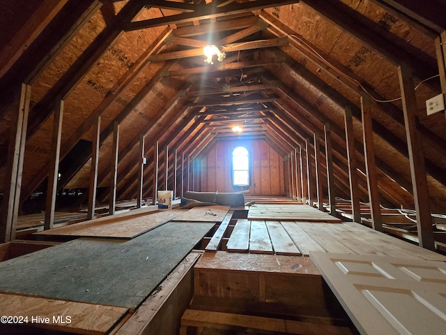 view of attic