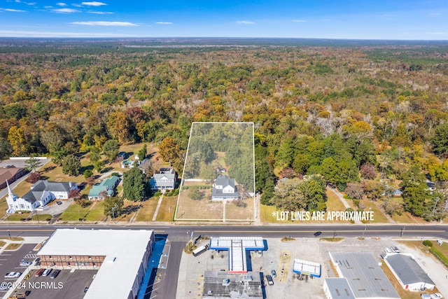 950 Main St, Fair Bluff, NC 28439 - aerial view of property's location with a forest