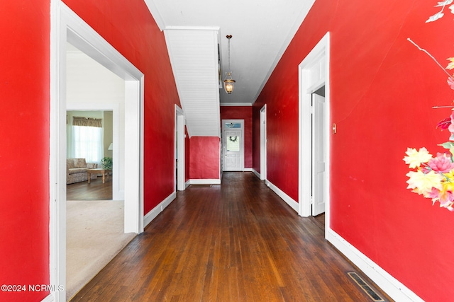 950 Main St, Fair Bluff, NC 28439 - hallway with baseboards and wood finished floors