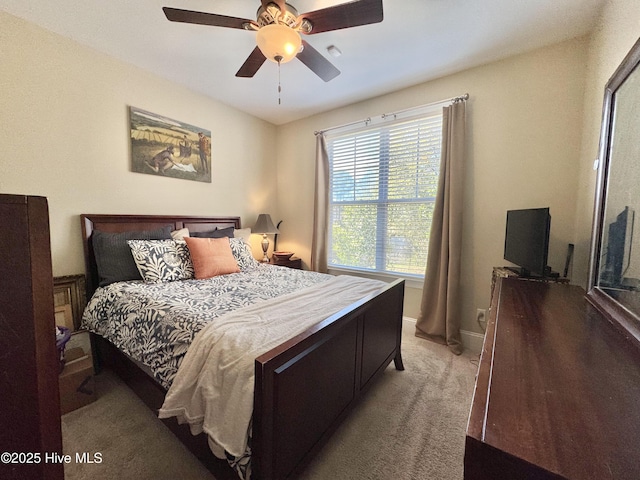 5800 Neelys Ct, Wilmington, NC 28409 - bedroom with carpet floors, baseboards, and ceiling fan