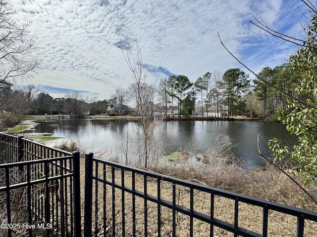 water view with fence