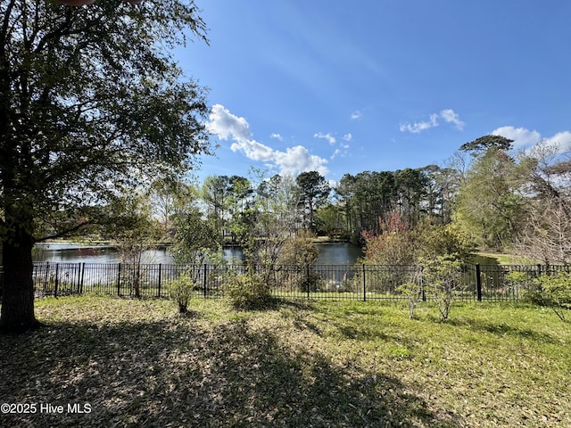 5800 Neelys Ct, Wilmington, NC 28409 - view of yard featuring fence and a water view