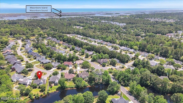 5800 Neelys Ct, Wilmington, NC 28409 - aerial view of residential area with a nearby body of water