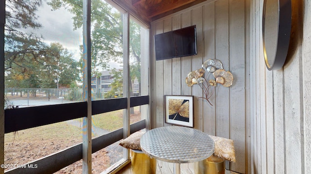 view of sunroom